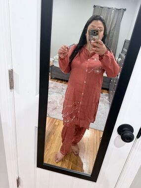 Cord set cotton Indian kurta Pakistani dress 2 piece